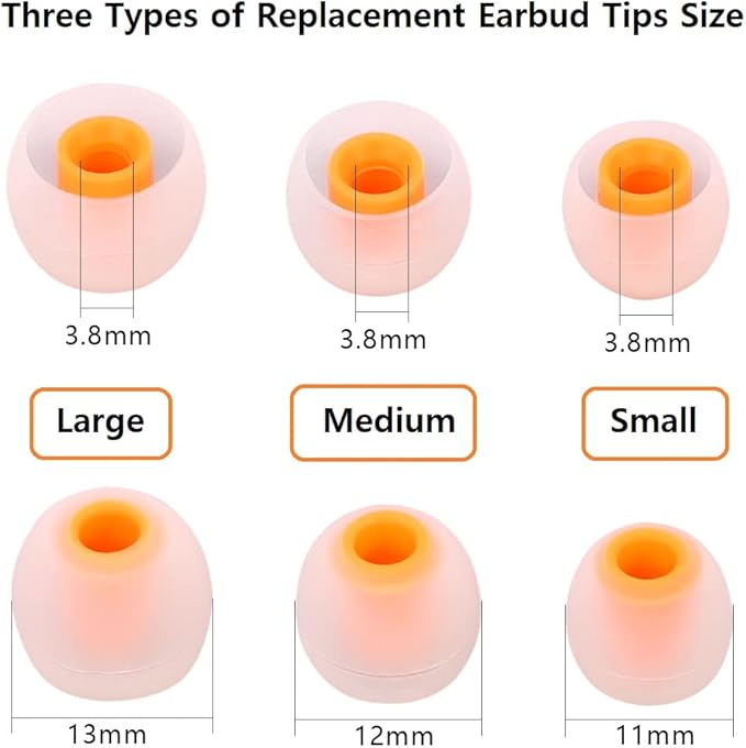Earbuds Replacement Tips Silicone Earbud Tips Ear Bud Replacement Pieces Ear - Image 3