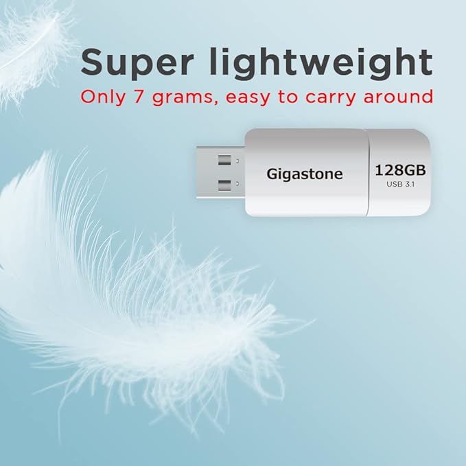GIGASTONE 128GB Flash Drive (2 Pack) Z60 USB 3.2 Gen 1, 120MB/s Ultra Fast, Retractable Capless Slider Design, Data Storage, Backup for PC/Mac/TV/Car Audio, USB 2.0/3.0/3.1 Compatible