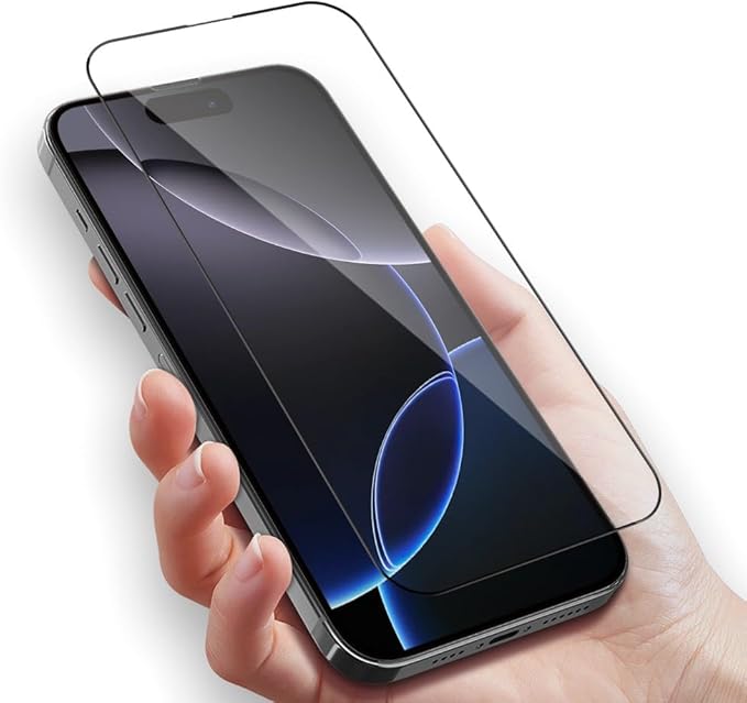 2 pack Full 9H+ Military Grade Glass Screen Protector for iPhone 16 + 2 pack Camera Lens Protector with easy Installation Frame Case Friendly Shatterproof Tempered Glass 9H+ Hardness HD Clear Anti-Scratch Glass Full Edge Coverage (6.1) iPhone 16
