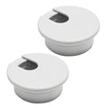 Desk Grommet 2" (50 mm), Desk Cord Hole Cover, Cable Grommet ABS Plastic, Desk Hole Grommet for Office and Home Table Cable, Detachable Cable Cord Organizer (Light Grey 2 Pcs)
