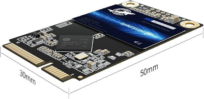 Dogfish mSATA SSD 512GB 3D NAND TLC SATA III 6 Gb/s, mSATA (30x50.9mm) Internal Solid State Drive - Compatible with Desktop PC Laptop - (MSATA 512GB)