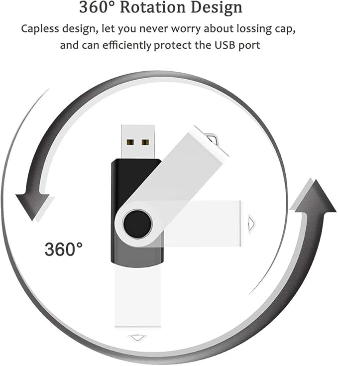 USB Flash Drive 16GB 50 Pack, Bulk USB 2.0 Flash Drives Thumb Drive Swivel Memory Stick Jump Drive Pen Drive,16 gig 50 Pieces