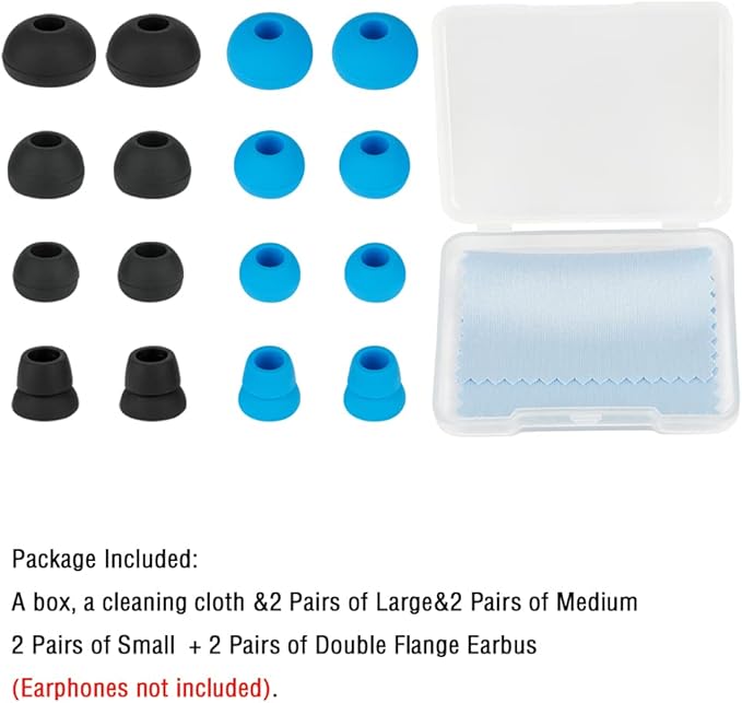 Silicone Ear Tips Earbuds Replacement Tips Compatible - Image 7