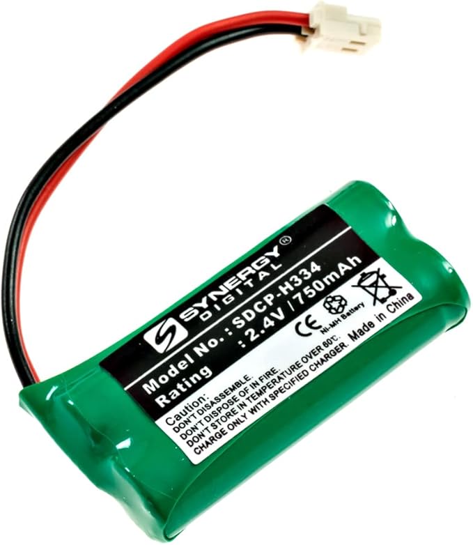 Synergy Digital Cordless Phone Batteries, Compatible with Vtech CS6919 Cordless Phone, (Ni-MH, 2.4V, 750 mAh), Combo-Pack Includes: 2 x SDCP-H334 Batteries