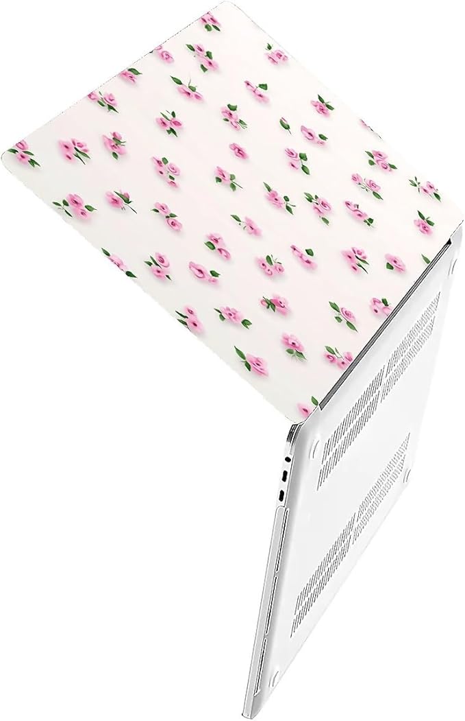 Compatible with MacBook Air 13.3 13.6 Inch Case 2022 2021 2020 2019 Plastic Hard Shell Case Cover,13.3 Pro(A1706/A1708/A1989/A2159/A2289/A2338), Pink Rose