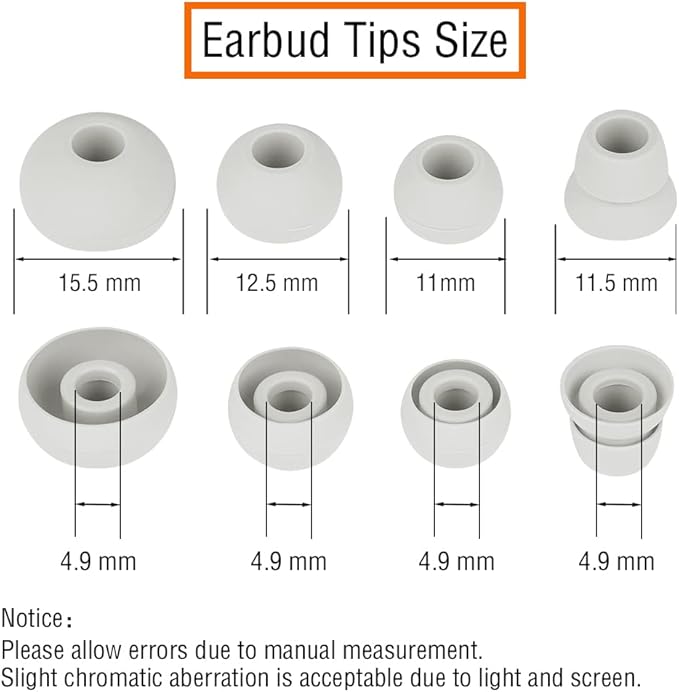 4 Pairs Silicone Ear Tips Earbuds Replacement Tips Earbuds Cap Eartips Tips - Image 2