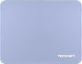 TECKNET Mouse Pad 270 x 210 x 3 mm with Anti-fray Stitchin, Waterproof Surface & Non-Slip Rubber Base with Stitched Edges Gaming Mouse Mat for Laptop，Compatible with Laser and Optical Mice - LT.Blue