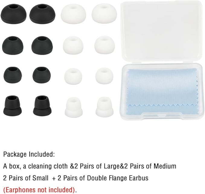 Replacement Earbud Tips Silicone Ear Tips Earbuds Buds Set Compatible - Image 7