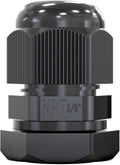 MGI SpeedWare 3/8" NPT Strain Relief Nylon Cord Grip Cable Glands, Black Plastic Grommet 20-Pack