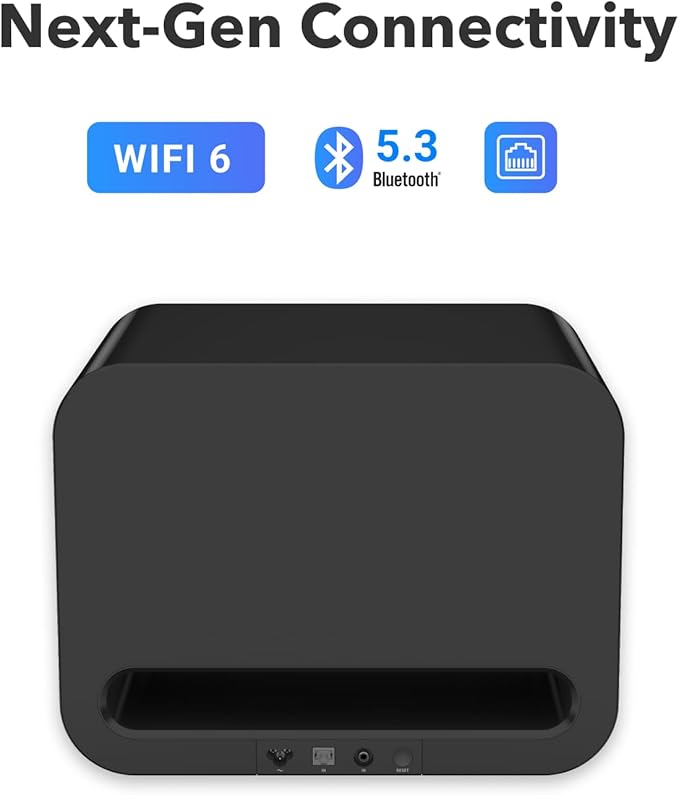 WiiM Sub Pro – 8" 250 W Wireless Smart Subwoofer | AI RoomFit™ Calibration | Wi-Fi 6 & Bluetooth 5.3 | 25 Hz Deep Bass | Works with WiiM Streamers, Amps & Any RCA Sub-Out System | Black