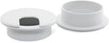 2pcs 2 Inch Desk Wire Cord Cable Grommets Hole Cover for Office PC Desk Cable Cord Organizer Plastic Cover (White-2Pcs)