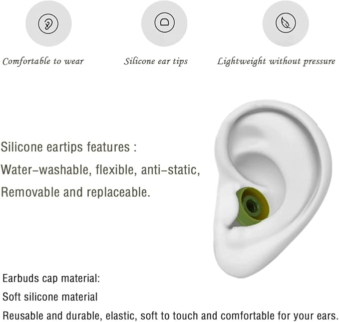 Silicone Ear Bud Tips Replacement Earbud Tips Compatible - Image 6