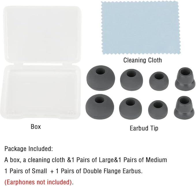 4 Pairs Silicone Ear Tips Earbuds Replacement Tips Earbuds Cap Eartips Tips - Image 8