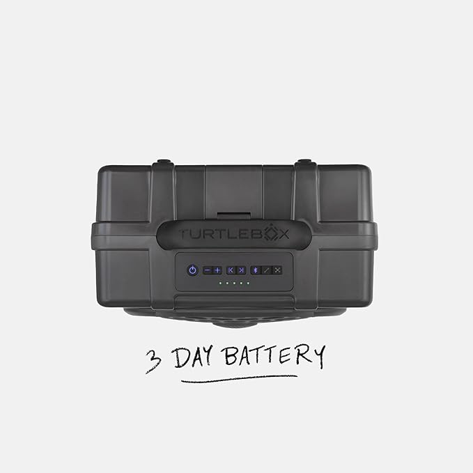 Turtlebox Original Gen 3: Portable Outdoor Bluetooth Speaker – Ultra-Loud (120dB), Waterproof (IP67), Rugged, Impact-Resistant, 3-Day Battery | Party Mode: Unlimited Pairing Stereo, Gray/Navy
