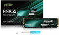 FN955 2TB NVMe SSD M.2 2280 PCIe Gen4x4, Up to 7300MB/s, 3D NAND TLC Flash Internal Solid State Drive, Configure SLC Cache, Storage and Memory Expansion for PS5 Laptop Desktop