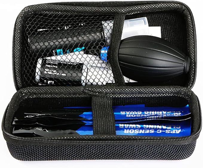VSGO All-in-One Camera Cleaning Kit for APS-C Sensor Cameras Compatible with Canon, Nikon, Sony, Pentax and DSLR,CMOS Swabs, Lens Cleaning Pen, Air Blower and Other Clean Accessories Included (DKL-20)