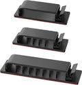 Cable Management Clips, 20Pcs Cord Organizers Wire Clips Cord Holder for TV PC Ethernet Cable Desk Home Office (Black)