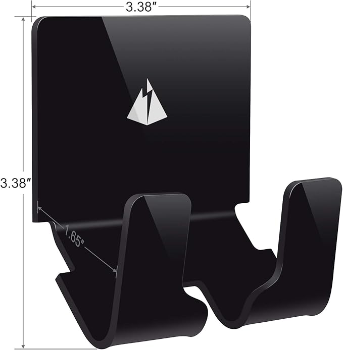 TXEsign Adhesive Wall Phone Holder Mount for Smartphones iPhone External Battery Wall Holder Mount (Black)