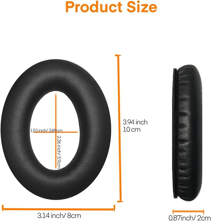 MBWIGF Replacement Ear Pads for Bose QuietComfort 35 & Quiet Comfort 35 II - Image 2