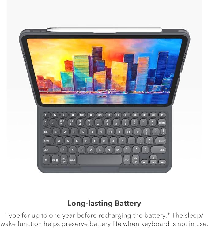 ZAGG Pro Keys Detachable Case and Wireless Keyboard for Apple iPad 11" (A16)/ 10.9 10th GEN, Multi-Device Bluetooth Pairing, Backlit Keyboard, Apple Pencil Holder, 6.6ft Drop Protection, Lightweight