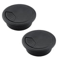 2 Pcs Desk Grommet 2-1/16" / 53 mm, Desk Cord Hole Cover, Cable Grommet ABS Plastic, Desk Hole Grommet for Home & Office Pc, Detachable Adjustable Cable Cord Organizer-Black