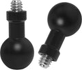 2PCS 17mm Ball Head to 1/4 Stainless Steel Short Screw Connection Rod Car Mobile Phone Navigation Mount Motorcycle Rearview Mirror Accessories Camera Camera Connection Accessories