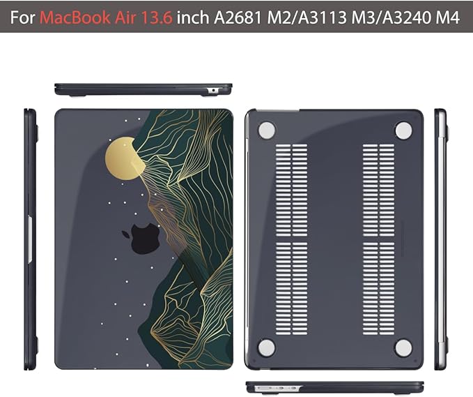 Teryeefi MacBook Air M2 Case 2022 Release A2681 Model, Glossy Plastic Hard - Image 6