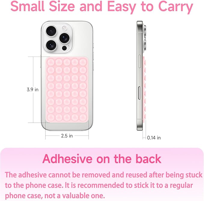 Silicone Suction Phone Case Mount, Non Slip Suction Cup Phone Mount, Phone Accessories Holder for Selfies and Videos, Silicon Adhesive Phone Stand Sticky for Cell Phone Green