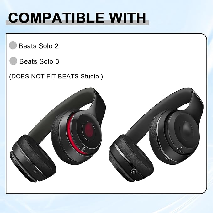 Replacement Ear Pads for Beats Solo 2 & Solo 3 Wireless On-Ear Headphones - Image 3