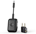 MEE audio Connect Air Pro Bluetooth Wireless Audio Transmitter & Receiver for AirPods or Bluetooth Headphones, 2-in-1 Adapter with Detachable Cable 3.5mm Aux Audio Jack for Airplanes, Auto, Gym, Black