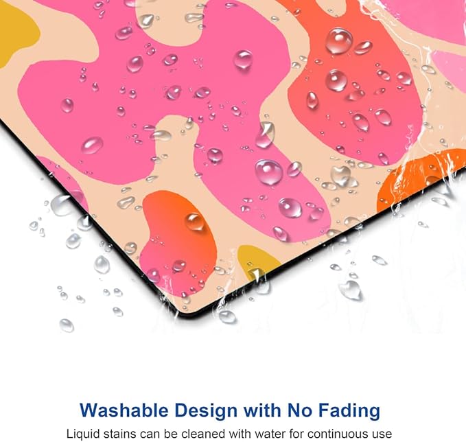 Mouse Pad, Modern Abstract Mousepad, Cute Pink Mouse Mat Waterproof Non-Slip Rubber Base Mouse Pads for Women Office Laptop