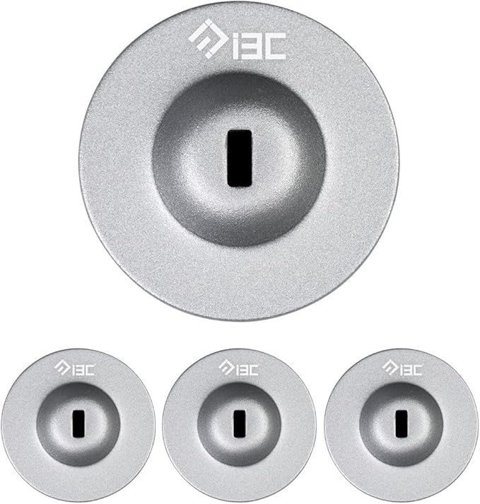 I3C Anchor Plate Adhesive Security Plate, Laptop Lock Plate with Slot, Universal Lock Plate for Laptop, Monitor, Smart Phone,Tablet, Other Electronic Products (Silver 4 Pack)