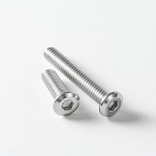 5/16-18 x 1-3/4" (10 Pack) Flat Head Hex Socket Cap Screws Bolts, 304 Stainless Steel 18-8, Hex Drive, Bright Finish, Fully Machine Thread