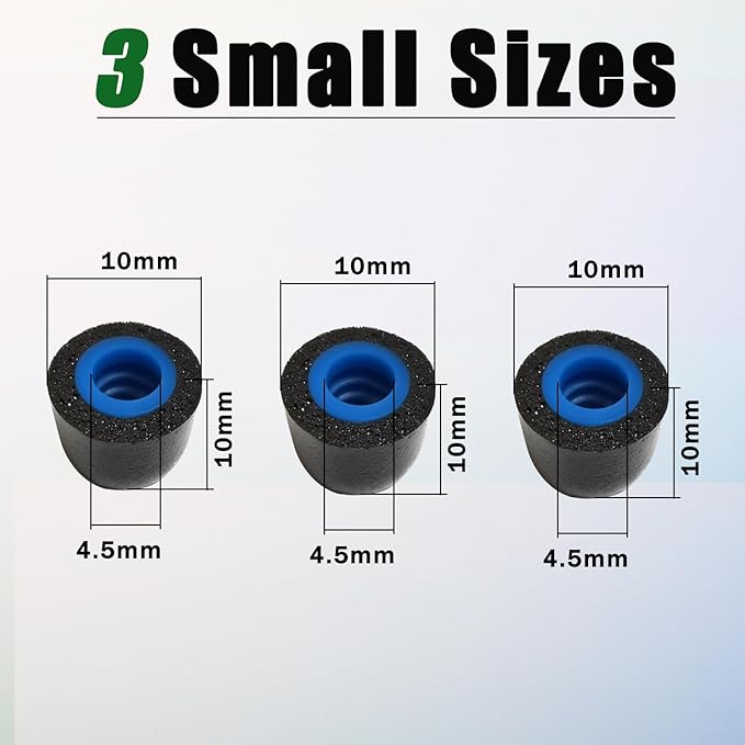 Small Memory Foam Tips Replacement Earbuds Tips Fit 4.5mm-6mm Anti-Slip - Image 4