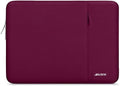 MOSISO Laptop Case 13.3 inch, 13-13.3 inch Laptop Sleeve Compatible with MacBook Air/Pro 13 / Pro 14, HP Dell ASUS Lenovo Notebook, Polyester Vertical Computer Sleeve Bag with Pocket, Wine Red