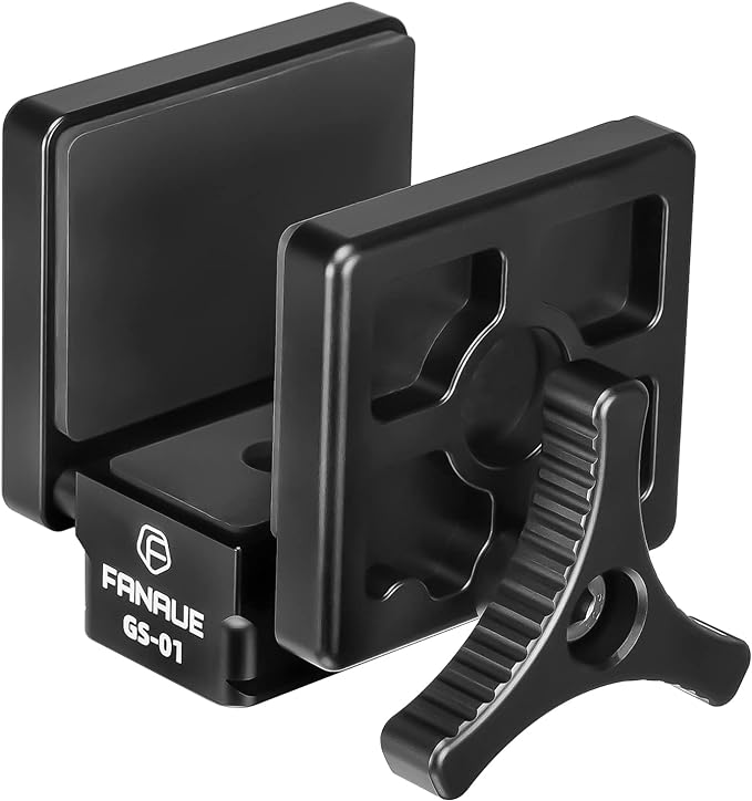 FANAUE GS-01Arca Swiss Rifle Saddle Mount, Hunting Tripod Clamp with Quick Release Plate, Shooting Tripod Rest, Enhanced Accuracy Ball Head & Adapter for Hunting and Shooting