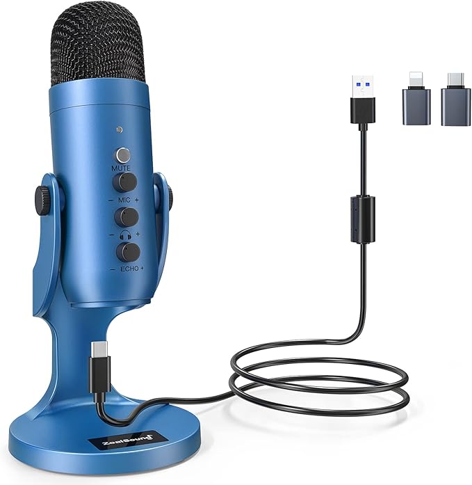ZealSound USB Microphone, Condenser Gaming Mic by zealsound