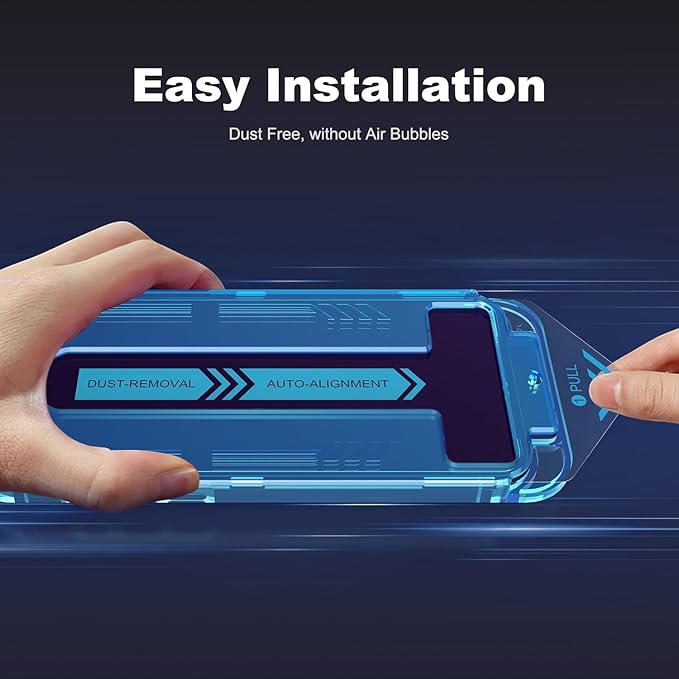 EGKimBa for iPhone 16 Pro Privacy Screen Protector, Gradient Color, Bubble Free, Easy Installation, Auto Dust-Elimination, Anti Blue Light