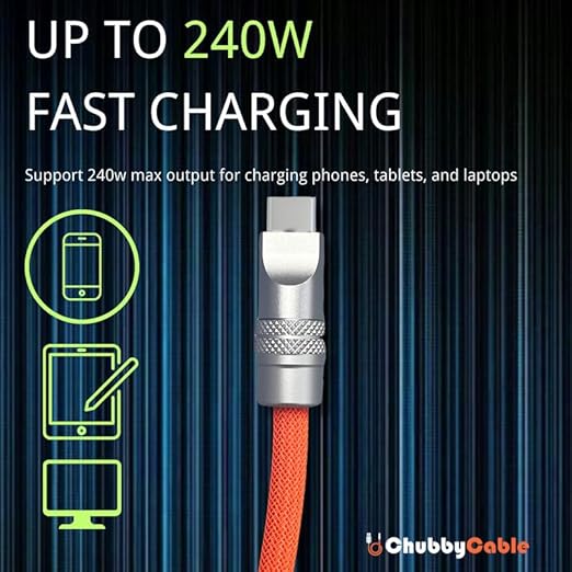 chubbycable Colorblock Chubby - Spring Braided Silicone Charge Cable Coiled USB C Cable Fast Charging Type C Charger Cord for Car, Purple+Pink, Type-C to Type-C, 2.29FT-3.6FT