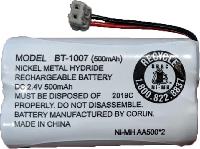 JustGreatDealz Battery BT-1007 BT1007 BT904 BT-904 BT1015 BT-1015 BBTY0651101 BBTY0460001 BBTY0510001 BBTY0624001 BBTY0700001 HHR-P506 HHR-P506A Compatible with Uniden Telephones (1-Pack)