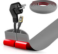 Floor Cord Cover Self Adhesive Cord Hider,10FT Cable Management, Extension Strip Protector for Wires, Prevent Cable Trips for Offices, Gyms, Exhibitions Cavity:0.47"(W) x 0.35"(H) Gray