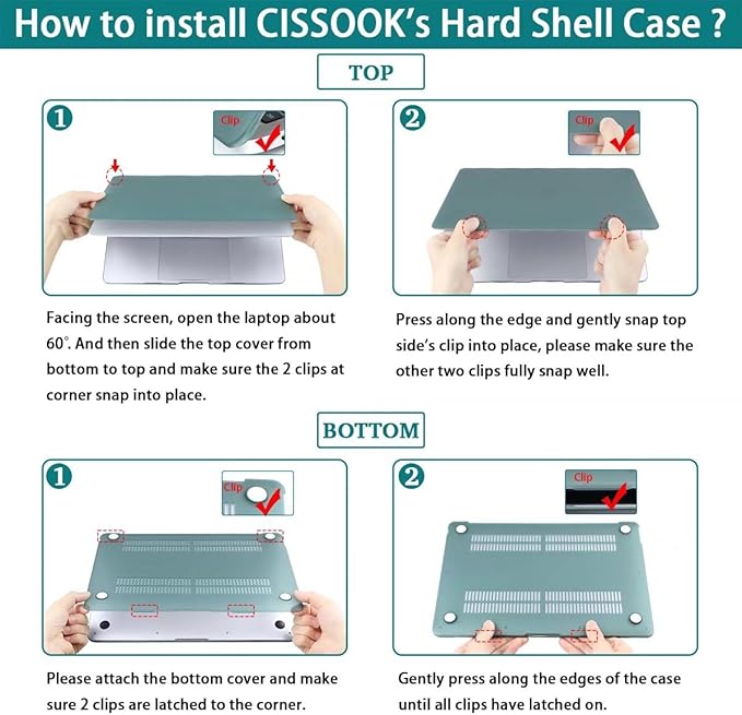 CISSOOK Laptop Hard Shell Case for MacBook Air 13.6 Inch Case 2025 2024 2022 Release Model A3240 A3113 A2681 Cute Cacti Shell with Keyboard Cover for MacBook Air 13-inch M4 M3 M2 Chip, Cactus