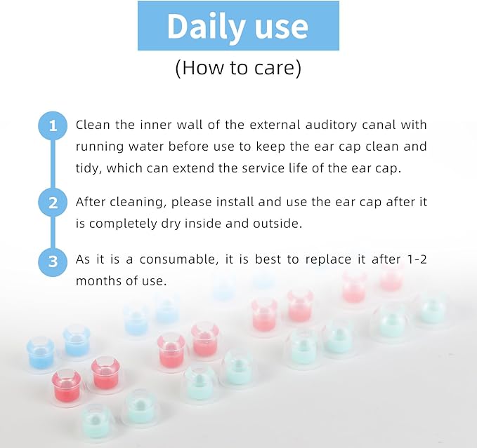 OKCSC 2 Pieces Soft Liquid Silicone Eartips Set, Bullet Ear Plugs - Image 8