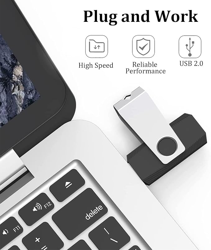 (Not 128GB) 128MB Flash Drives 50 Pack, Wooolken USB 2.0 Thumb Drive with Lanyards Bulk USB Sticks for Weddings,Office, School, Data Storage Backup