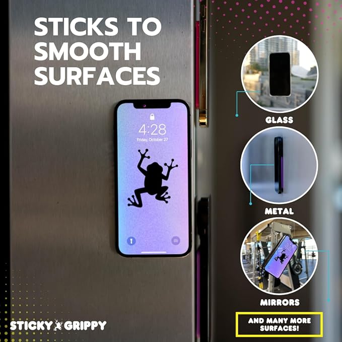 Suction Phone Case Mount, Sillicon Adhesive Phone Accessory for iPhone and Android, Hands-Free Fidget Toy Mirror Shower Phone Holder, Tiktok Videos and Selfies (Bubble Gum)