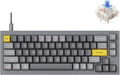Keychron Q2 Wired Custom Mechanical Keyboard, QMK/VIA Programmable Macro, Full Aluminum, Hot-Swappable Gateron G Pro Blue Switch, 65% Layout Double Gasket Compatible with Mac and Windows - Grey