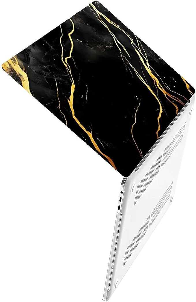 Compatible with MacBook Air 13.3 13.6 Inch Case 2022 2021 2020 2019 Plastic Hard Shell Case Cover,13.6 Air (A2681) M2 2022, Black Marble