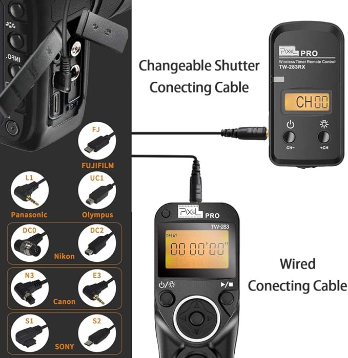 Wireless Remote Shutter Compatible for Sony Alpha a7 a7II III R RII RIII A7IV a7RIV a7S a300 a6000 a6500 a6400 a6300 a77II a100 a300 a450 a500 a580 a700 a850 a33 a55 a58 a65 a77 a99 RX100 II III IV