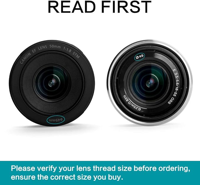 49mm Graduated Color Filters Kit 9 Pieces Gradual Colour Lens Filter Kit Set Accessory for Canon Nikon Sony Pentax Olympus Fuji DSLR Camera + Lens Filter Pouch +Lens Cleaning Cloth