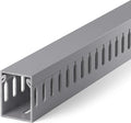 94.5in(6X L15.7in) Professional Server Rack Cable Management Raceway, H1.6in x W1.2in Cable Raceway Kit, Electrically Safe PVC Open Slot Wire Raceway for Under Desk/Computer/Network Cords, Grey